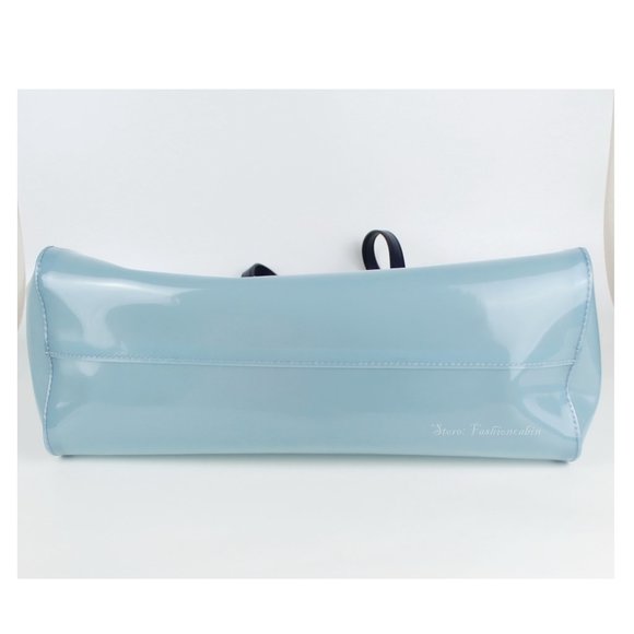 NWT Stella McCartney Blue Clear Logo PVC Tote– Beach, Travel & City Style - Picture 11 of 16
